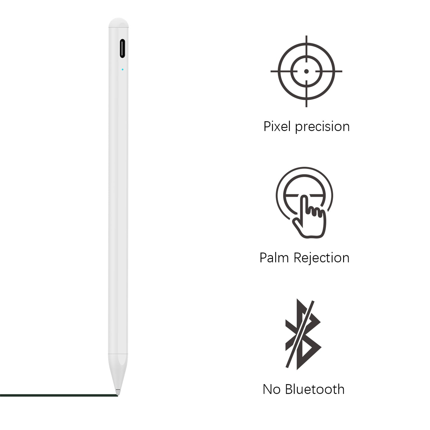 Stylus Pencil for iPad 9th & 8th Generation, HAUZIK Active Pen with Palm Rejection Compatible with (2018-2022) Apple iPad 9th 8th 7th Gen/iPad Pro 11 & 12.9 inches/iPad Air 5th Gen/iPad Mini 6th Gen (White)